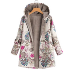 Inspire | Women's Jacket | Hooded Floral Print White