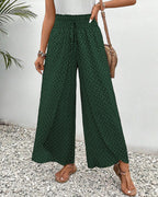 Luna | Women’s Smocked Waist Palazzo Trousers