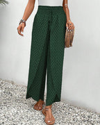 Luna | Women’s Smocked Waist Palazzo Trousers