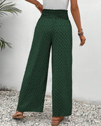 Luna | Women’s Smocked Waist Palazzo Trousers