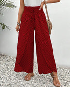 Luna | Women’s Smocked Waist Palazzo Trousers
