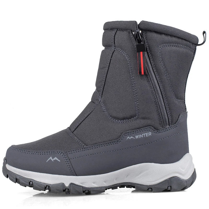 Luna | Mid-Height Snow Boots | Warm Winter Boots Gray