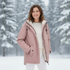 Luna | Women's Quilted Winter Coat - Warm Padded Puffer & Longline Hooded Parka