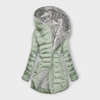 Amore | Women's Comfortable Coat - Warm Lightweight Puffer & Quilted Casual Jacket Light Green