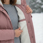Luna | Women's Quilted Winter Coat - Warm Padded Puffer & Longline Hooded Parka