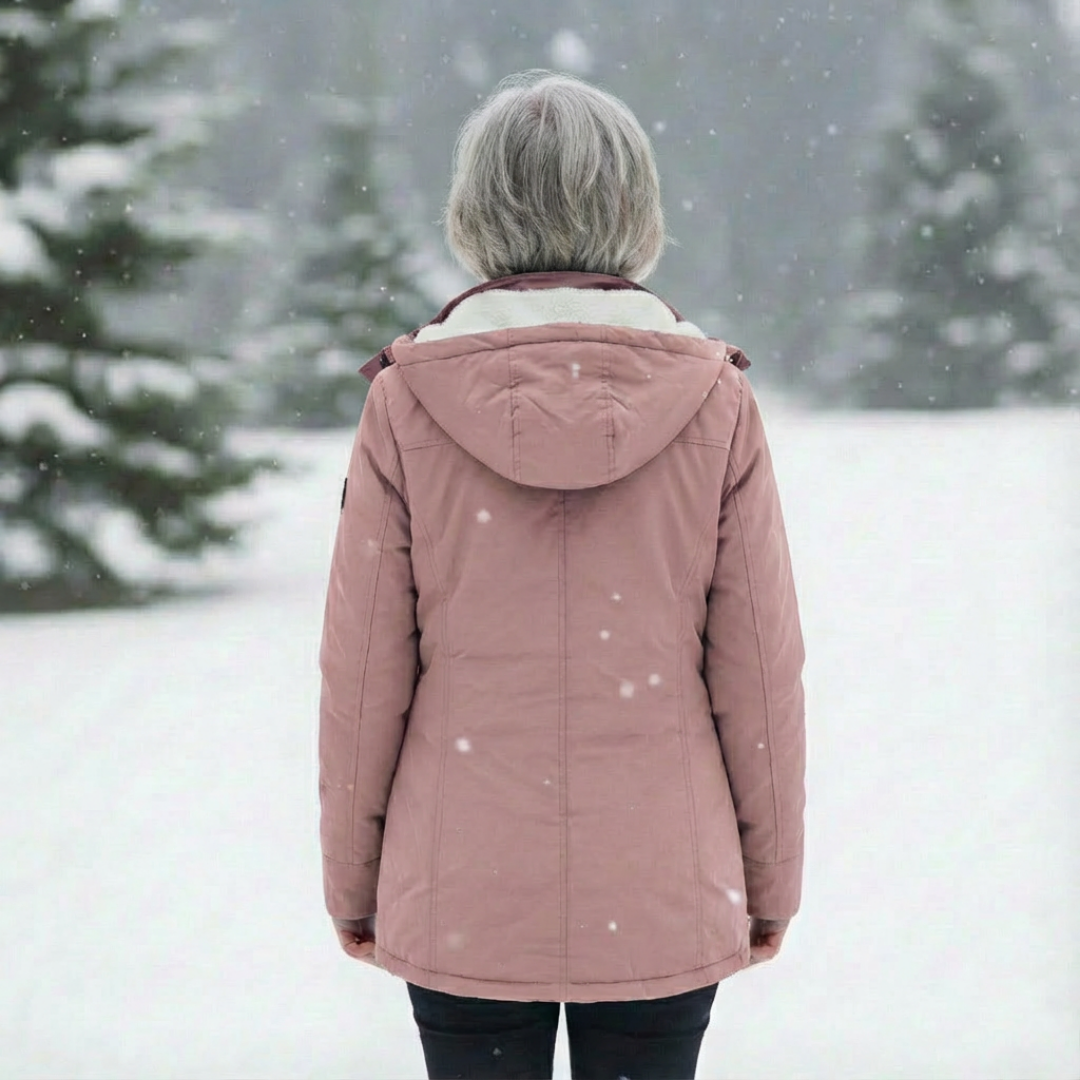 Luna | Women's Quilted Winter Coat - Warm Padded Puffer & Longline Hooded Parka