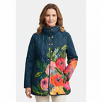 Umami | Women's Floral Jacket - Multicolor Botanical Print Lightweight Bomber & Blazer