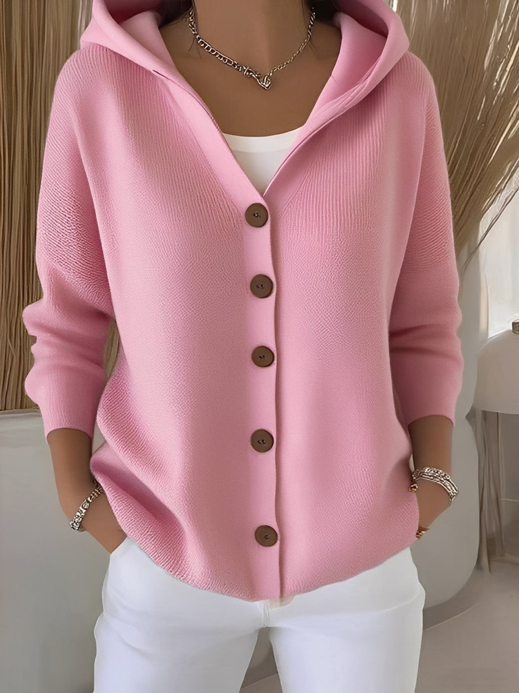 Bersh | Cozy Long-Sleeve Hooded Jacket for Women Pink