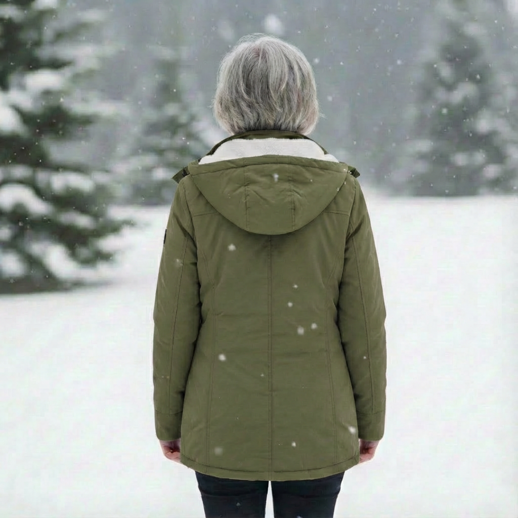 Luna | Women's Quilted Winter Coat - Warm Padded Puffer & Longline Hooded Parka