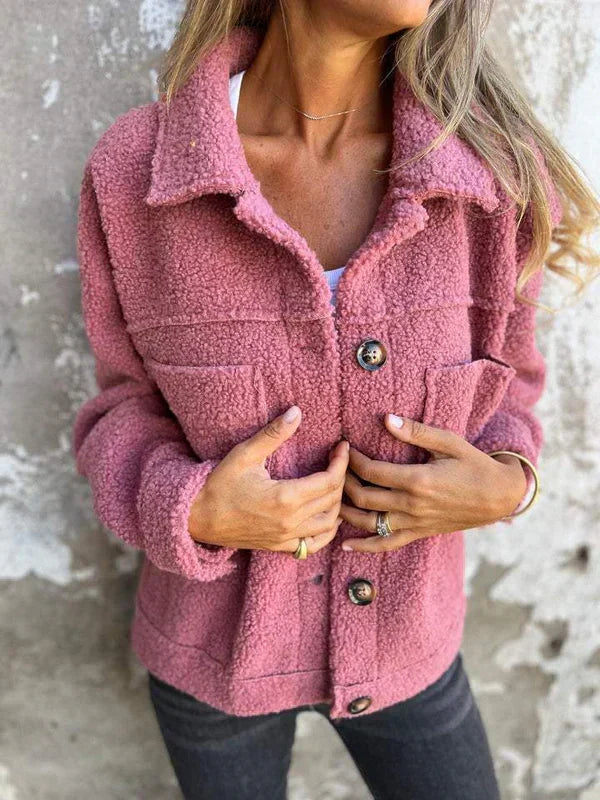 Amore | Women's Cardigan | Collared Neckline Pink