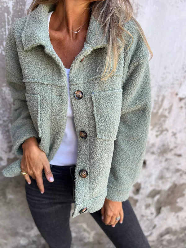 Amore | Women's Cardigan | Collared Neckline Light Blue