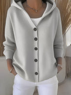 Bersh | Cozy Long-Sleeve Hooded Jacket for Women Grey