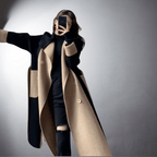 Bersh | Two-Tone Coat with Straight Cut for Women | Ideal for Winter