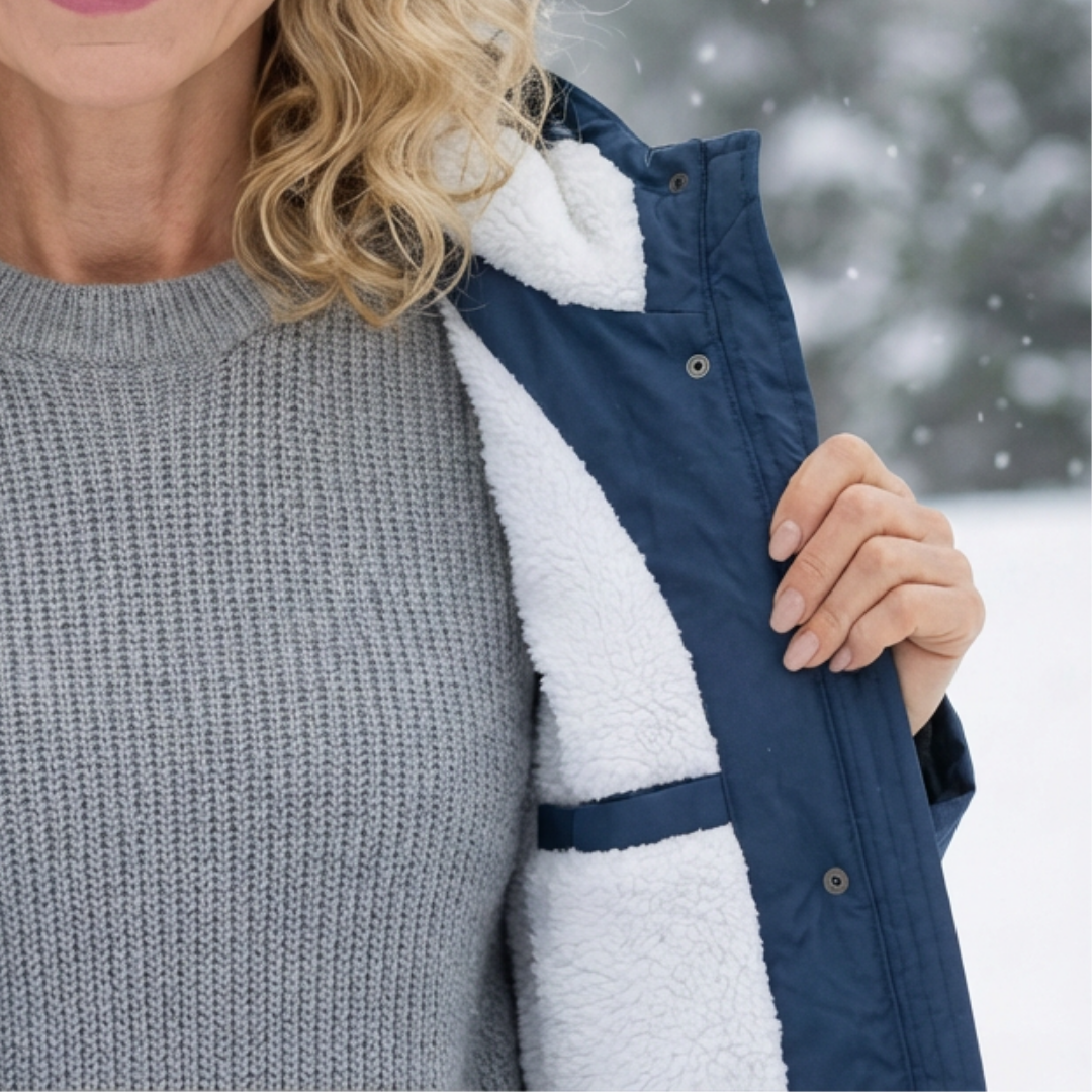 Luna | Women's Quilted Winter Coat - Warm Padded Puffer & Longline Hooded Parka