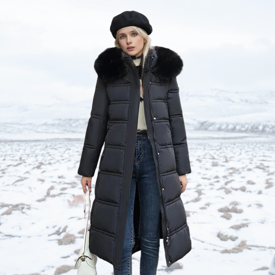 Flōre | Long Winter Coat for Women with Fitted Cut and Long Sleeves | Ideal for the Cold Season