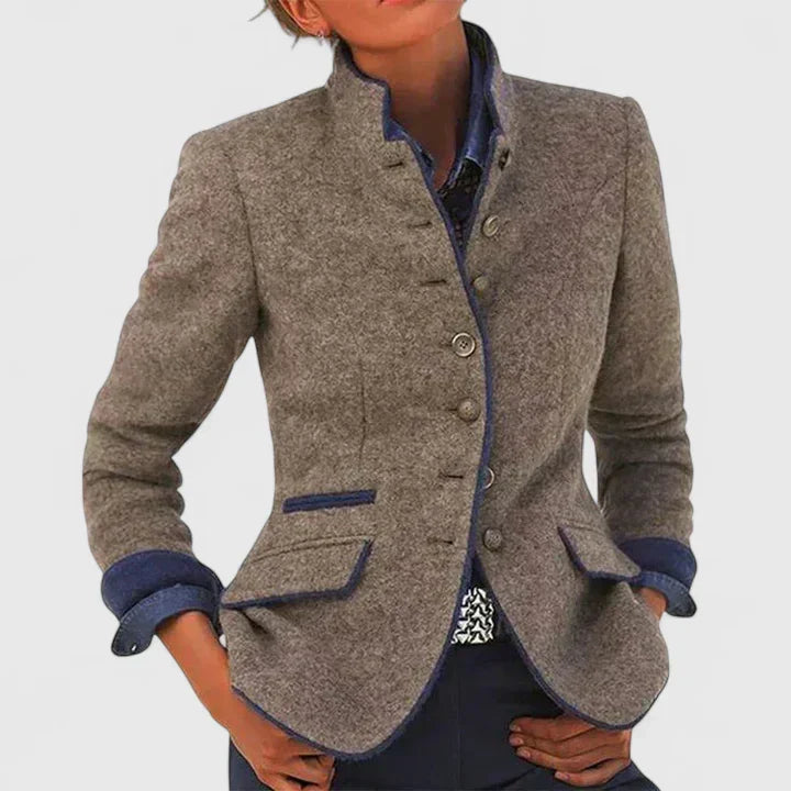 Umami | Women’s Formal Cardigan with Button Placket Caramel