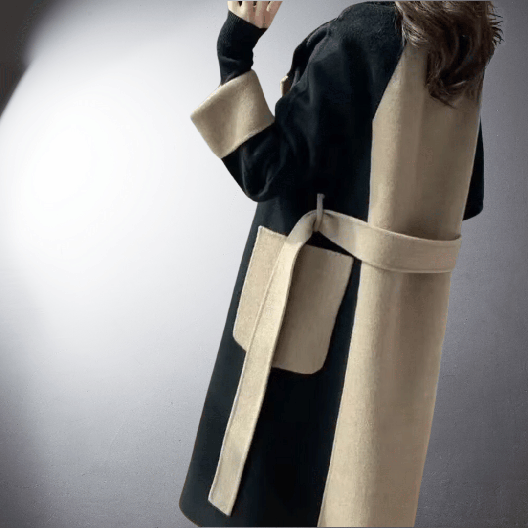Bersh | Two-Tone Coat with Straight Cut for Women | Ideal for Winter