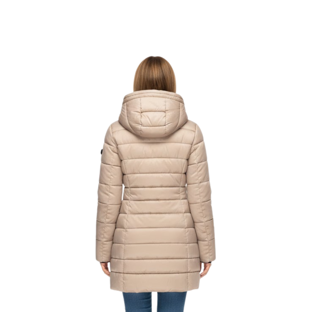 Luna | Mid-Length Quilted Parka with Hood for Women