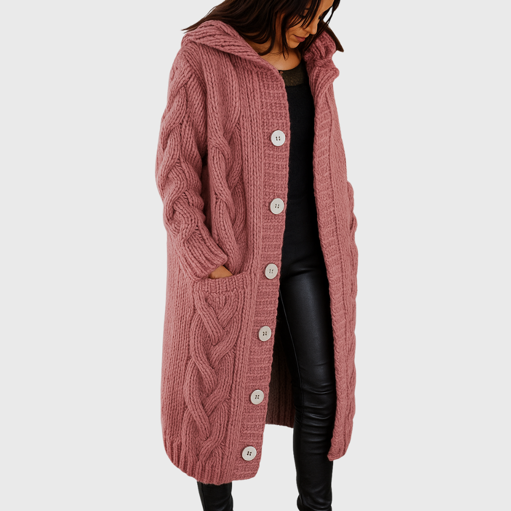 Roque | Women's Cardigan | Longline Length Pink