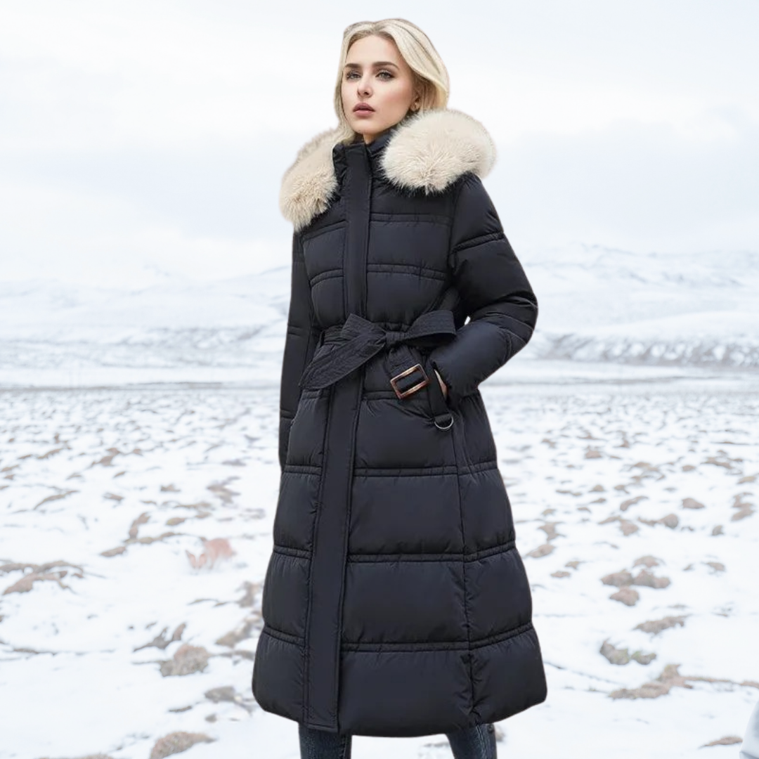 Flōre | Long Winter Coat for Women with Fitted Cut and Long Sleeves | Ideal for the Cold Season