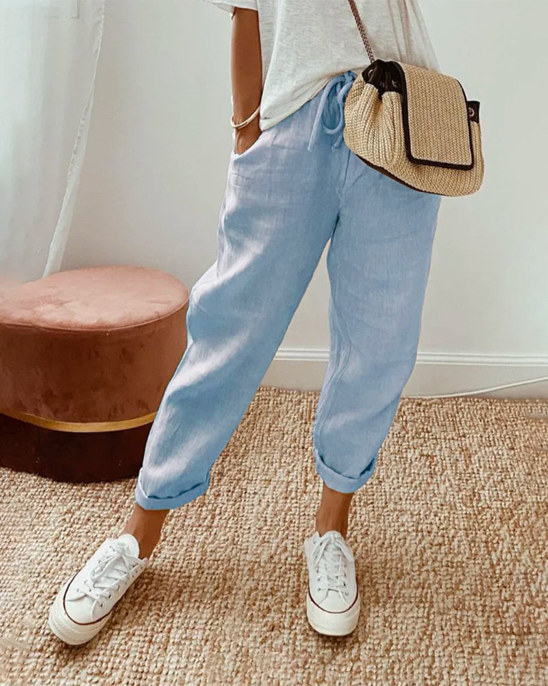 Sephira | Women’s Coastal Tapered Lounge Pants Blue