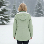 Luna | Women's Quilted Winter Coat - Warm Padded Puffer & Longline Hooded Parka