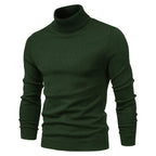 Admire | Men's Mock Neck Turtleneck Sweater - Soft Knit Pullover Army green