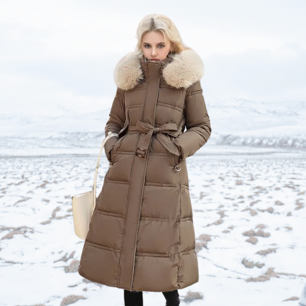 Flōre | Long Winter Coat for Women with Fitted Cut and Long Sleeves | Ideal for the Cold Season
