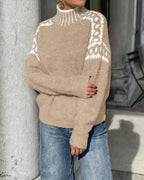 Roque | Women's Patterned Shoulder Sweater - Nordic Fair Isle Knit Pullover & Jumper