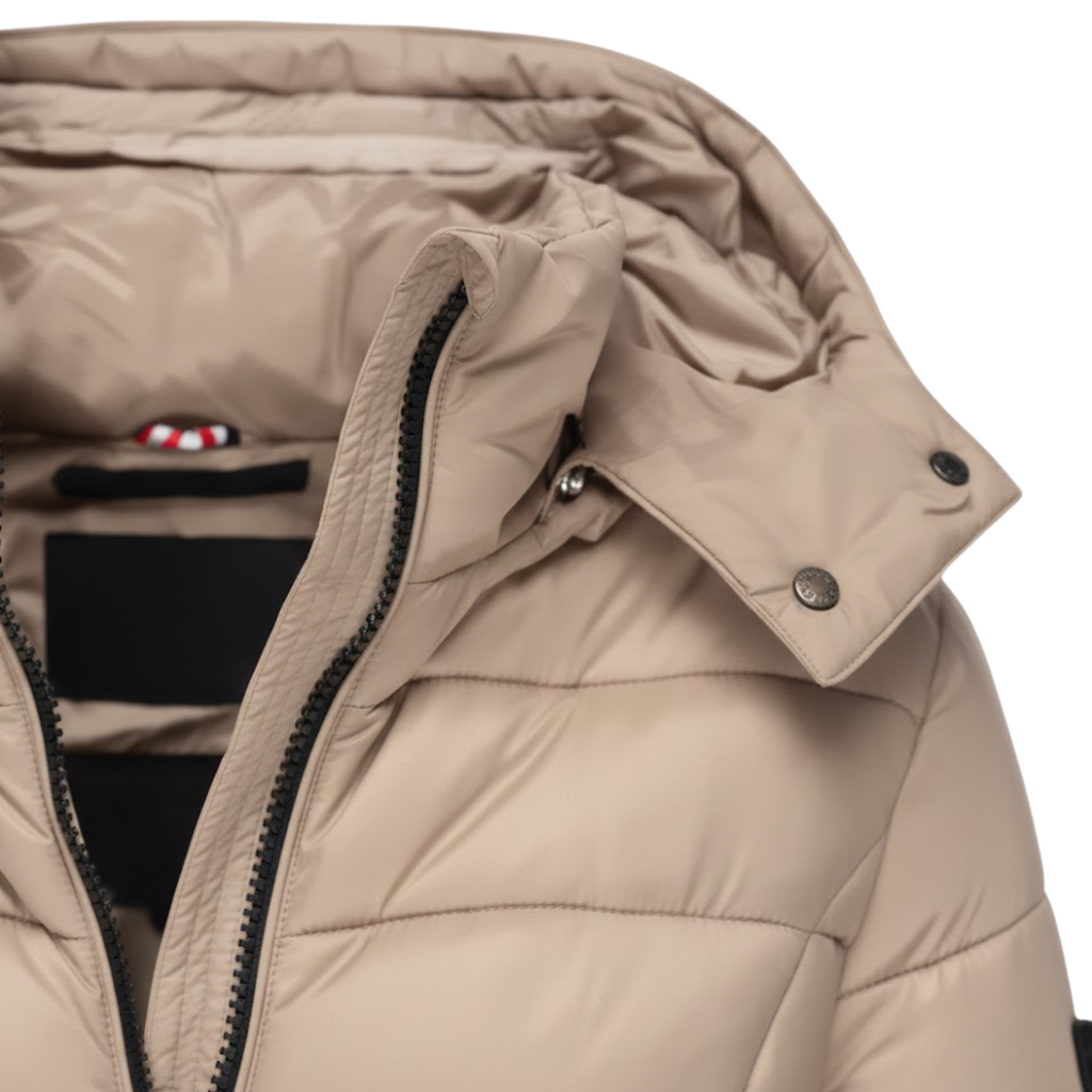 Luna | Mid-Length Quilted Parka with Hood for Women