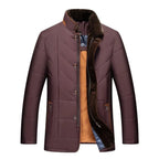 Admire | Men's Quilted Winter Jacket - Warm Padded Puffer with Front Zip & Pockets Red