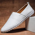 Hommes | Men’s Pebbled-grain Leather Loafers White