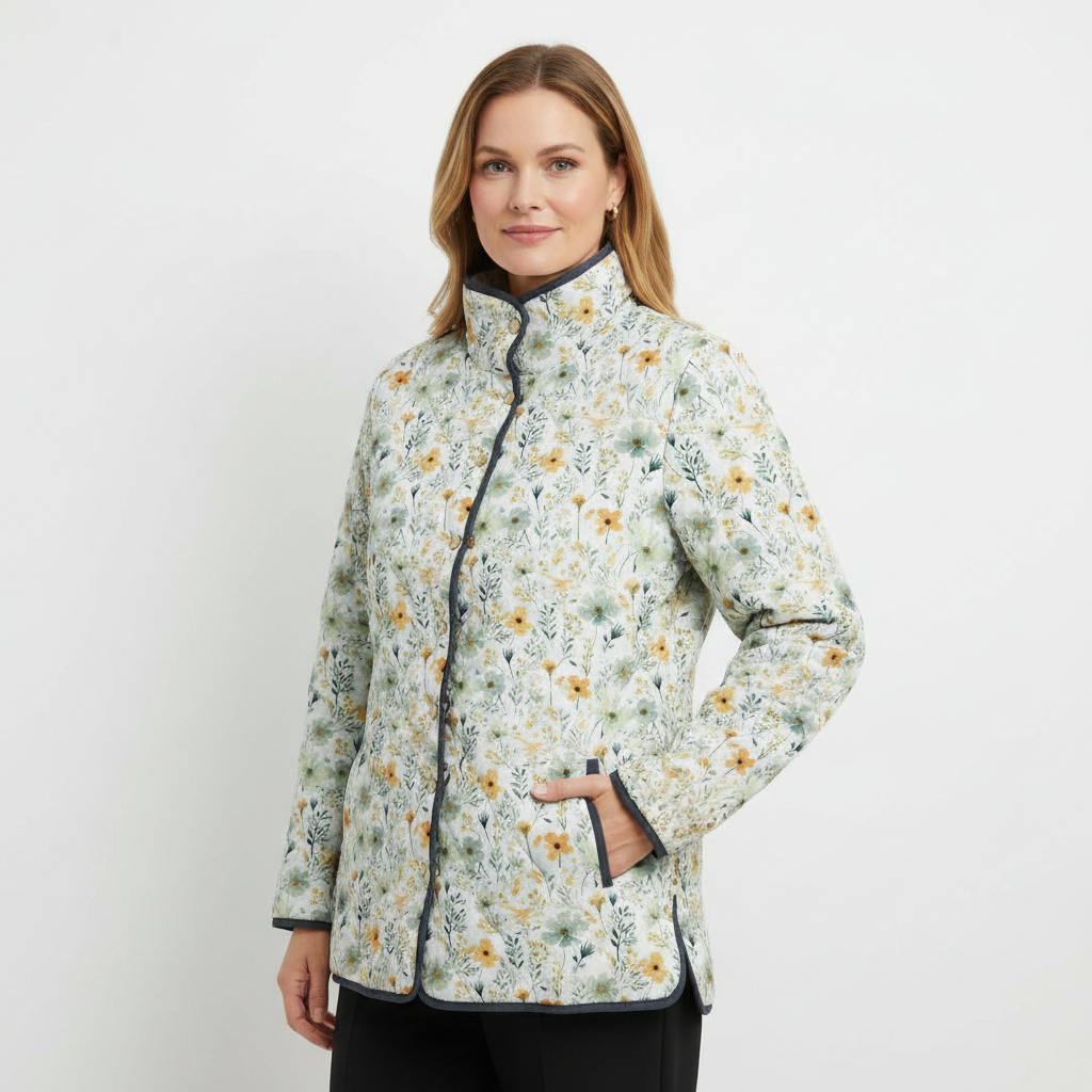 Flōre | Women’s Jacket | Floral Print Quilted