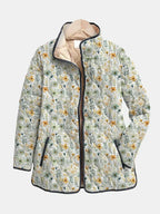 Flōre | Women’s Jacket | Floral Print Quilted Multicolor