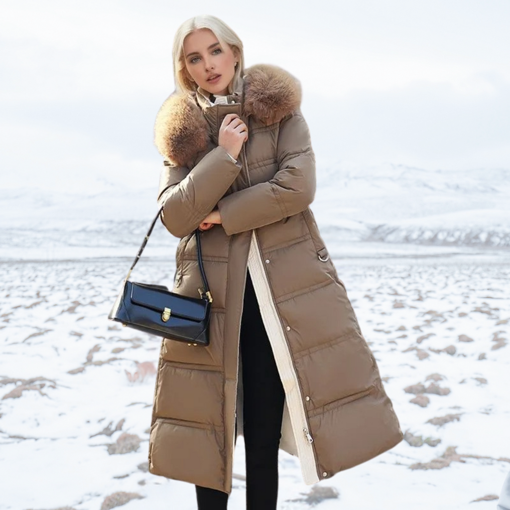 Flōre | Long Winter Coat for Women with Fitted Cut and Long Sleeves | Ideal for the Cold Season