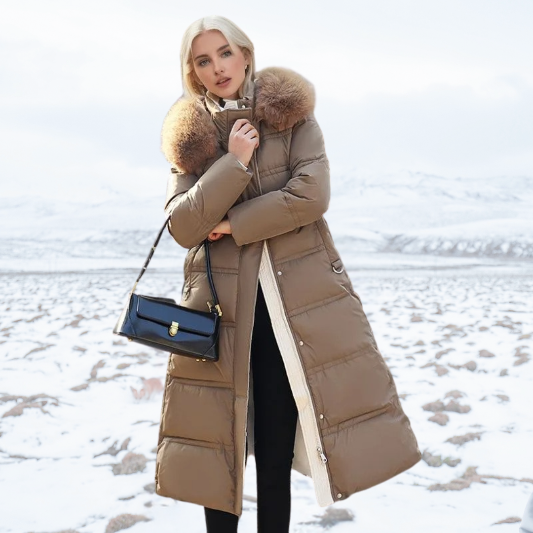 Flōre | Long Winter Coat for Women with Fitted Cut and Long Sleeves | Ideal for the Cold Season
