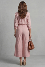 Zahara | Soft Linen Finish – Wide-Leg Co-Ord Set