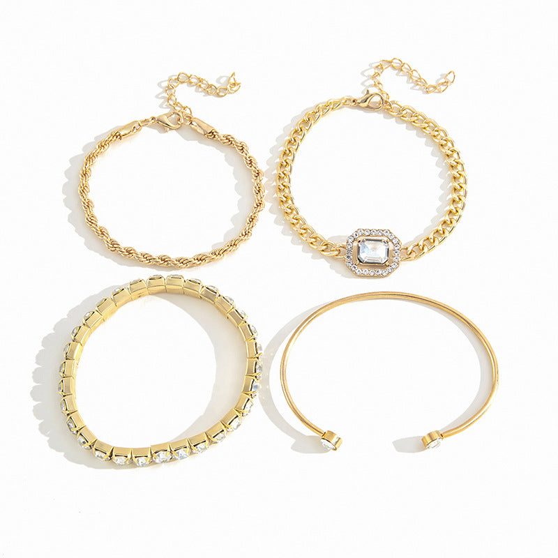 Venus | 4 Piece Bracelet Set – Luxury Designer Jewelry Stack & Slimming Minimalist Wrist Cuff