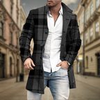 Hermosa | Men's Winter Coat | Button-Up Front with Pockets Black