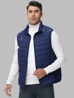 Grayson | Men's Lightweight Quilted Vest - Insulated Zip-Up Bodywarmer & Puffer Gilet Blau