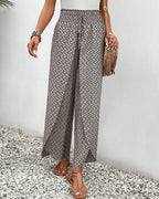 Luna | Women’s Smocked Waist Palazzo Trousers