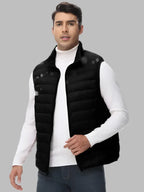 Grayson | Men's Lightweight Quilted Vest - Insulated Zip-Up Bodywarmer & Puffer Gilet Schwarz