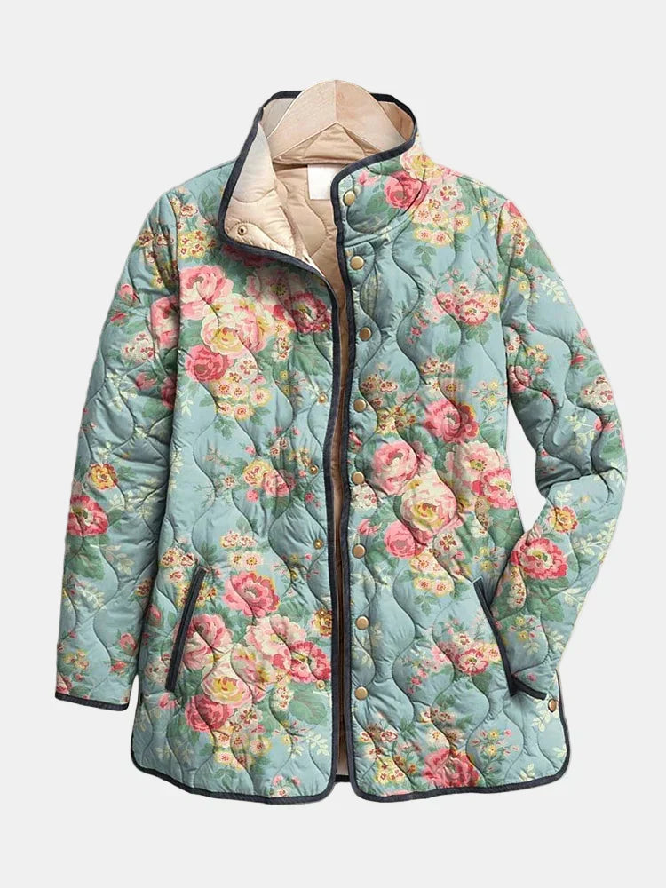 Inspire | Women's Botanical Print Jacket - Floral Pattern Lightweight Bomber & Summer Blazer Multicolor