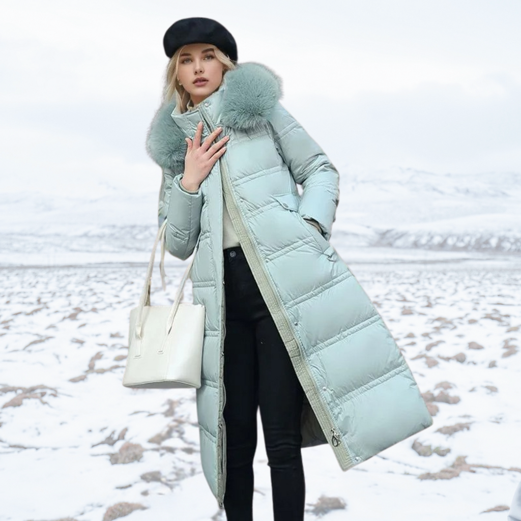 Flōre | Long Winter Coat for Women with Fitted Cut and Long Sleeves | Ideal for the Cold Season