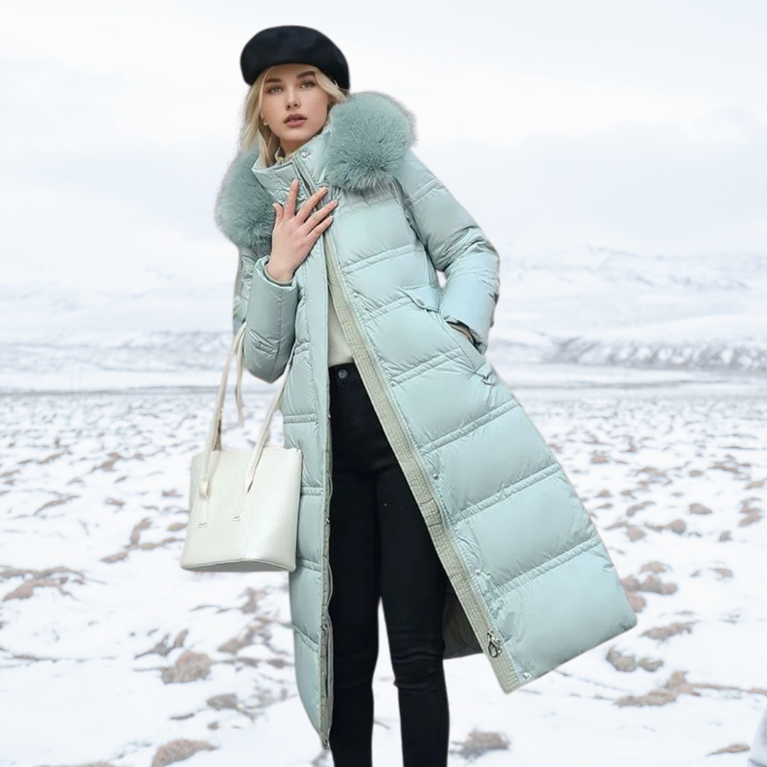 Flōre | Long Winter Coat for Women with Fitted Cut and Long Sleeves | Ideal for the Cold Season