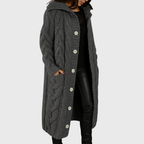 Roque | Women's Cardigan | Longline Length Dark Gray