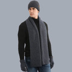 Hommes | Men's 3-Piece Winter Accessories Set - Knitted Beanie Hat, Scarf & Touchscreen Gloves