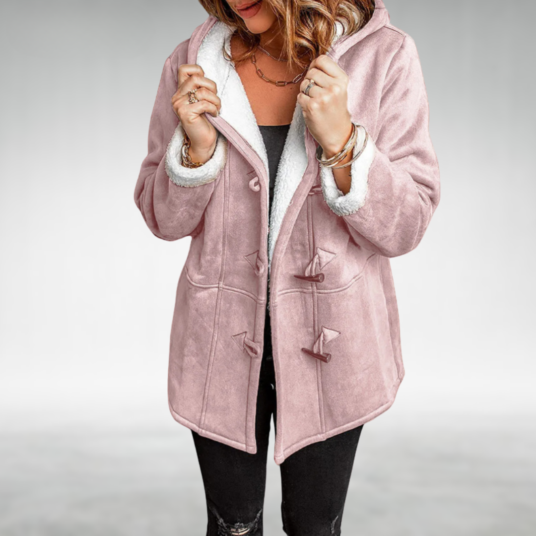 Dôre | Women's Fleece-Lined Winter Coat - Warm Thermal Long Parka & Puffer Jacket Pink