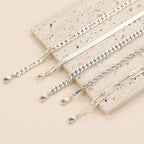 Vela | 5pc Classic Bracelets Stack – Luxury Designer Bangle Set & Slimming Minimalist Wrist Cuff