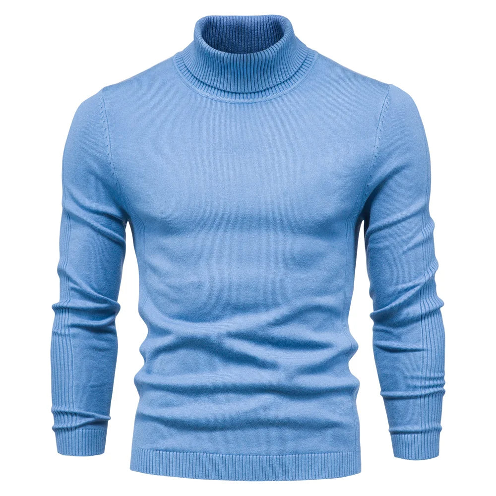 Admire | Men's Mock Neck Turtleneck Sweater - Soft Knit Pullover